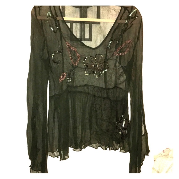 Vintage silk flows blouse - Picture 1 of 2